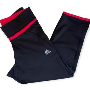 Adidas Climate Women’s 3/4 black and hot pink leggings